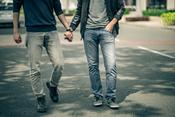gay couple holding hands