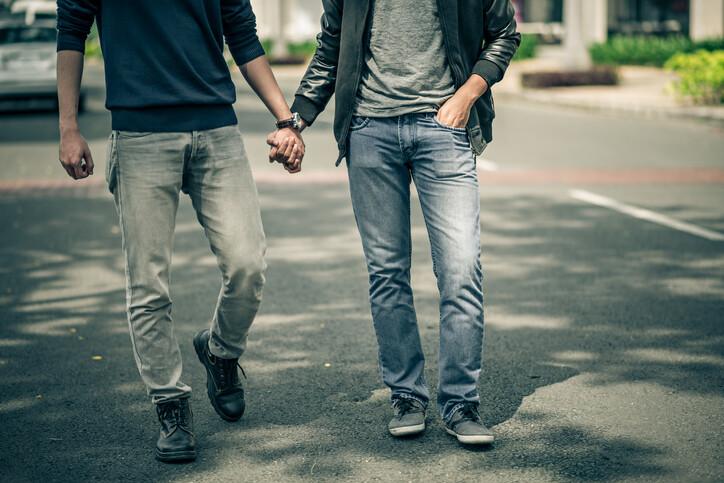 gay couple holding hands