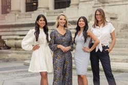 female, Maclynn team, four women, standing women
