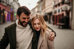 Happy couple who met through a dating agency and matchmaking service in London